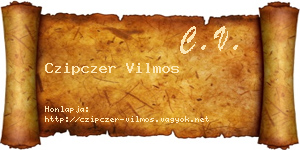 Czipczer Vilmos névjegykártya